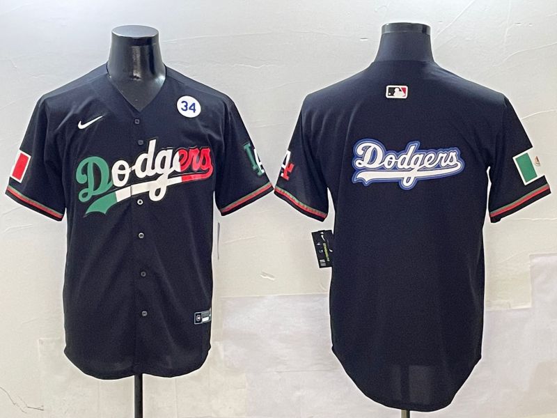Men Los Angeles Dodgers Blank Black Mexico Second generation Nike 2025 MLB Jersey style 16->los angeles dodgers->MLB Jersey